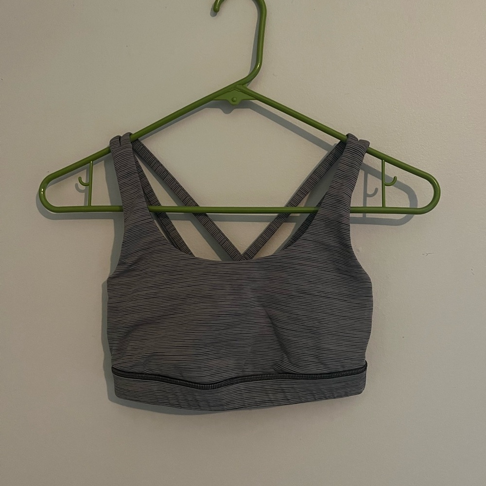 Lululemon Heathered gray energy bra